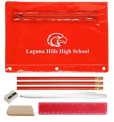 School Supply Kit Academic Pack Vinyl Pouch - 9 x 6 in - product view 5
