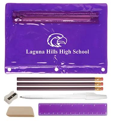 School Supply Kit Academic Pack Vinyl Pouch - 9 x 6 in - product view 6