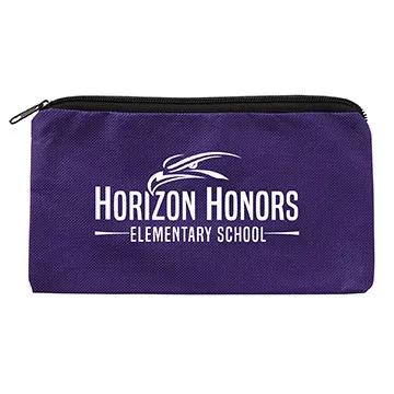 School Pouch Non-Woven RPET Zippered - 9 x 5 in - product view 7