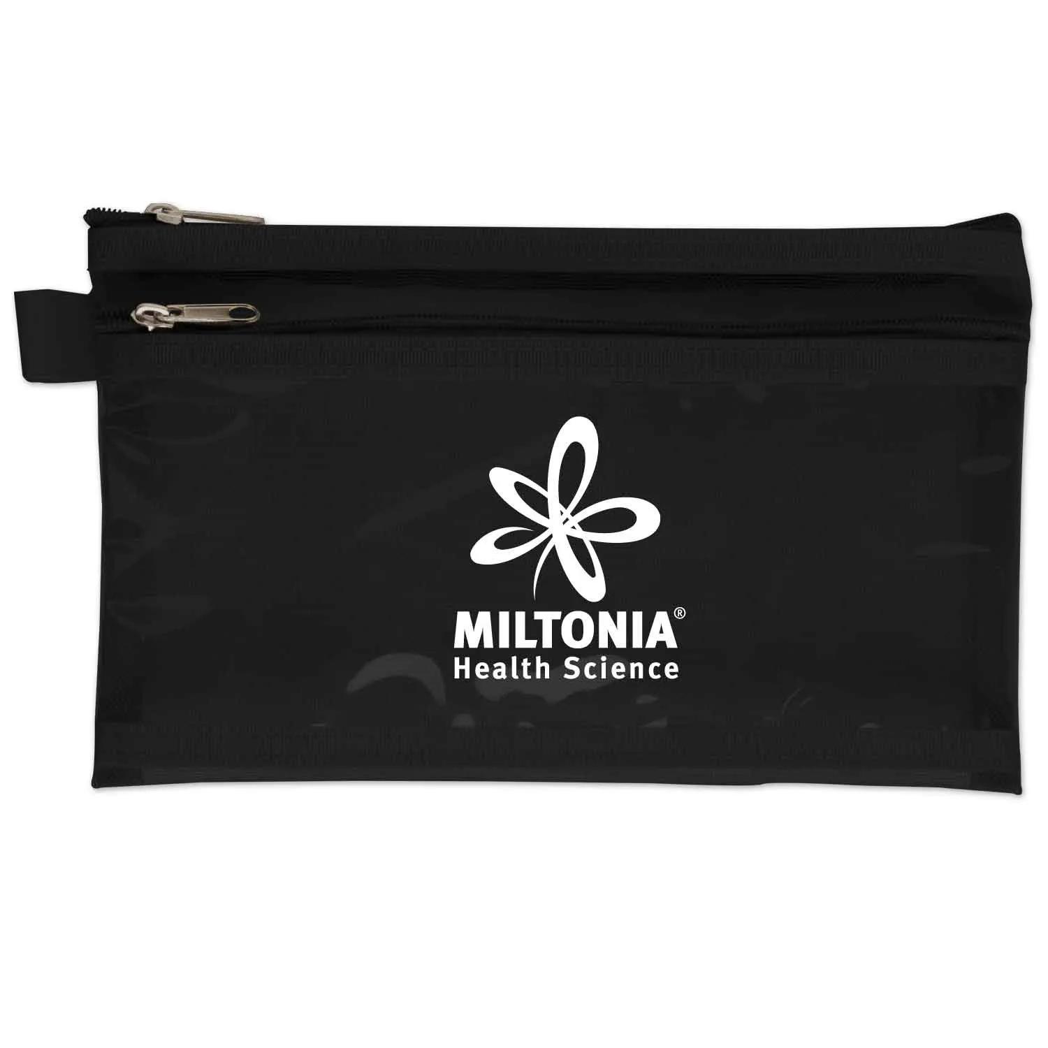 Pencil Pouch Twin Pocket Zippered School Supplies - 8 x 4.9 in - product view 5