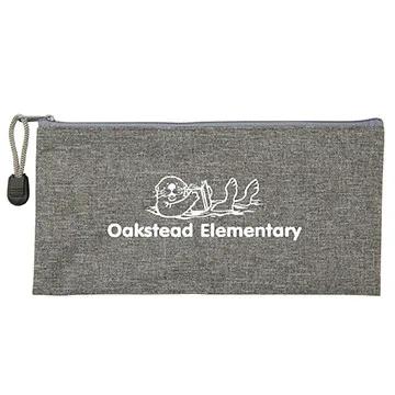 School Pouch Heathered Polycanvas Zippered - 9 x 4.4 in - product view 2