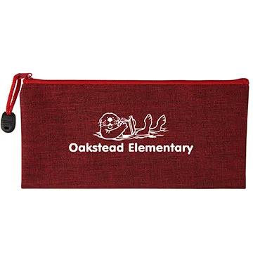 School Pouch Heathered Polycanvas Zippered - 9 x 4.4 in - product view 4