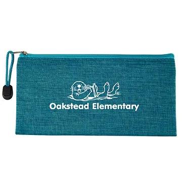 School Pouch Heathered Polycanvas Zippered - 9 x 4.4 in - product view 5