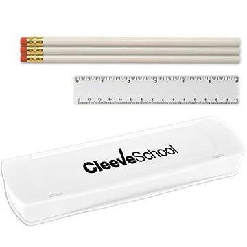 School Kit Snap-Tight Case with Supplies - 8.5 x 2.75 in