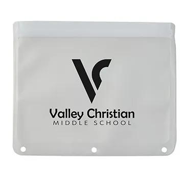 School Pouch PEVA Washable Zip-Lock - 9 x 8 in