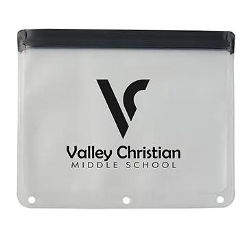 School Pouch PEVA Washable Zip-Lock - 9 x 8 in - product view 4