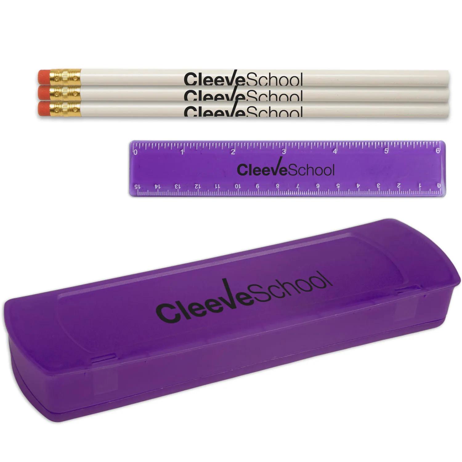 School Kit USA Plastic Case with Printed Supplies - 8.5 x 2.75 in - product view 5