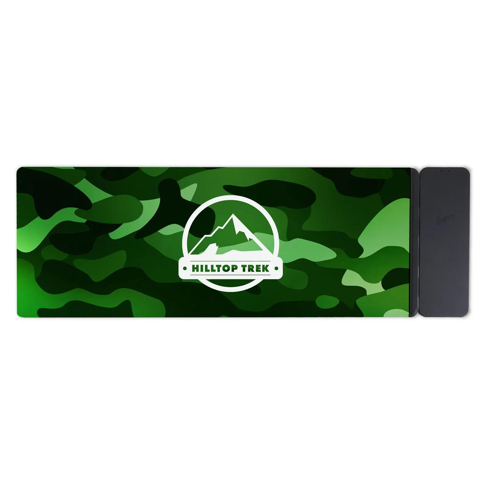 Desk Mat Recycled Rubber Wireless Charging - 35 in - product view 2