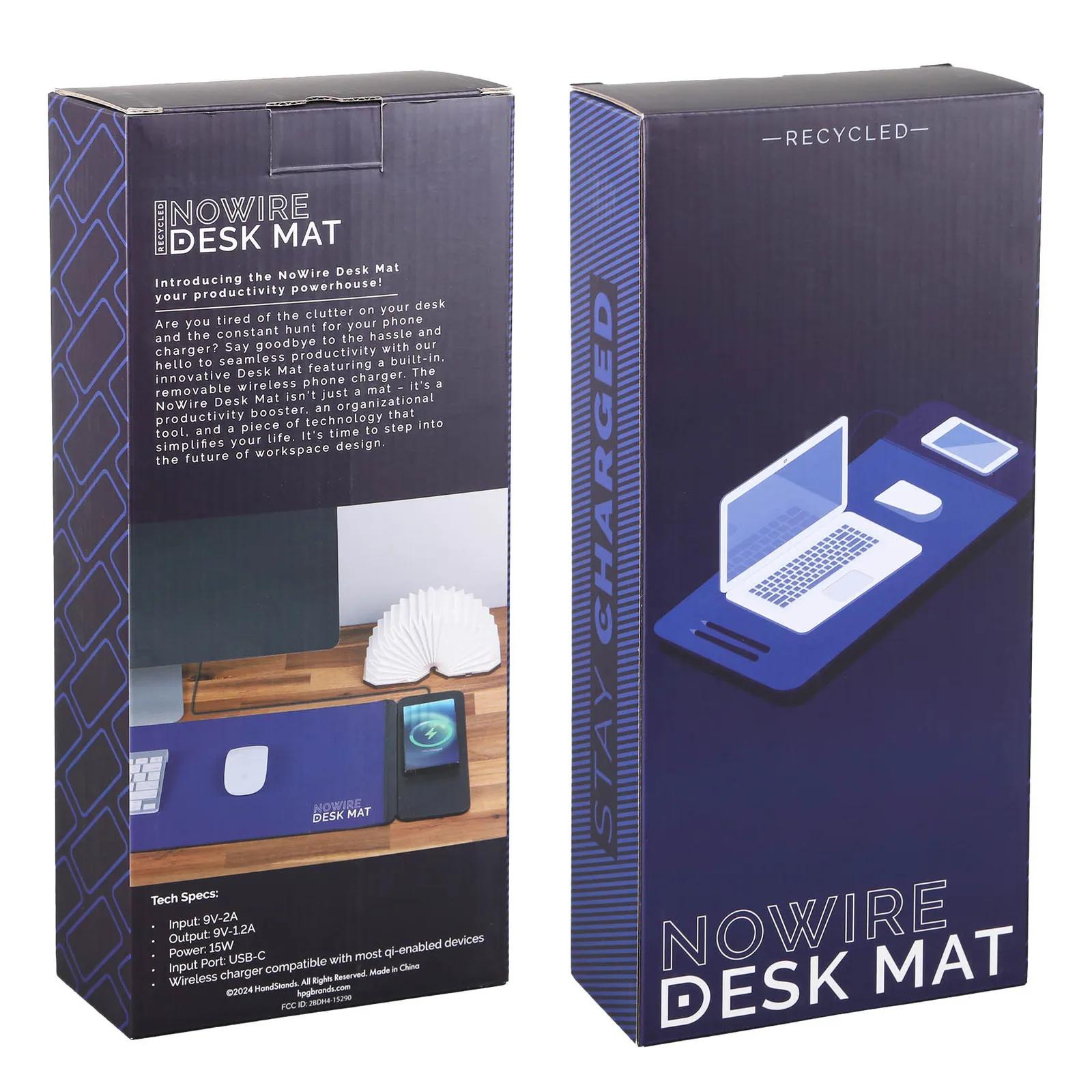 Desk Mat Recycled Rubber Wireless Charging - 35 in - product view 6