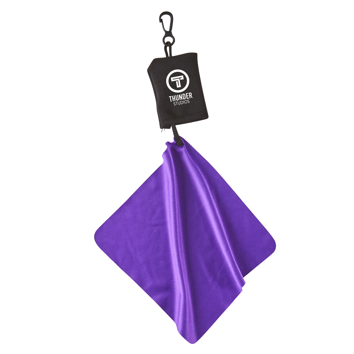 Microfiber Cleaning Cloth Carabiner Clip Pouch - product view 5