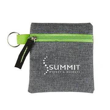 Tech Pouch Heathered Polyester Split Ring - 4 in - product view 3
