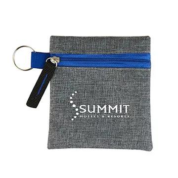Tech Pouch Heathered Polyester Split Ring - 4 in - product view 4