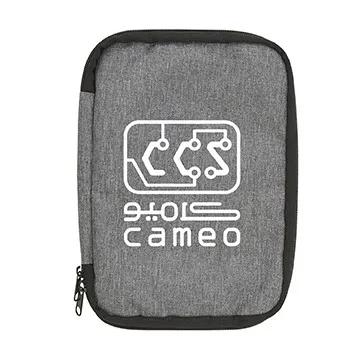 Tech Organizer Heathered Polyester Mesh Pockets