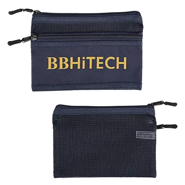 Tech Pouch RPET Mesh Dual Zipper - 8 in - product view 4