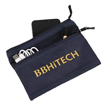 Tech Pouch RPET Mesh Dual Zipper - 8 in - product view 5