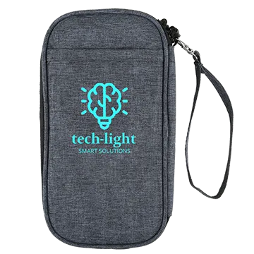 Travel Tech Organizer RPET Zippered - 5 x 9 in - product view 3