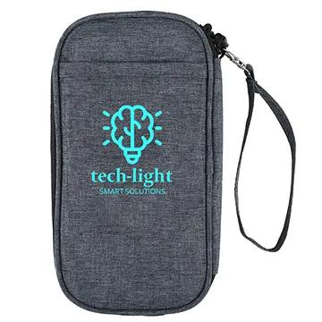 Travel Tech Organizer RPET Zippered - 5 x 9 in - product view 4