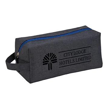 Dopp Kit Heathered Polyester Zippered - 9.25 x 4 in - product view 2