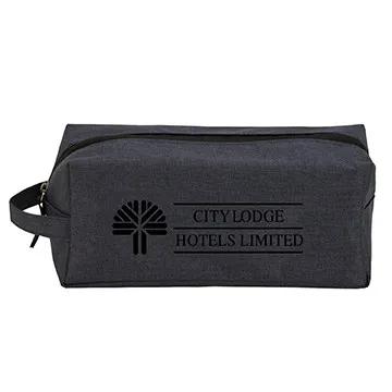 Dopp Kit Heathered Polyester Zippered - 9.25 x 4 in - product view 9