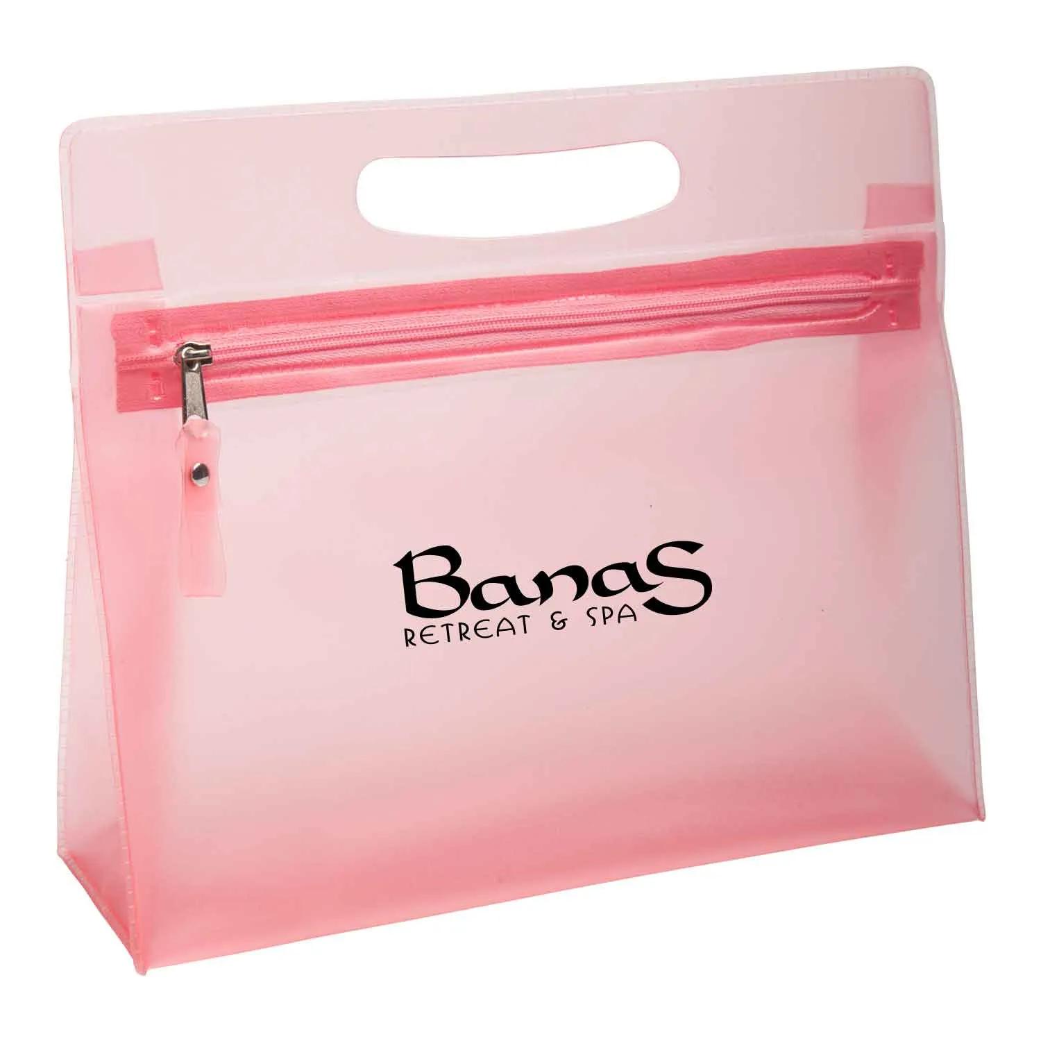 Vanity Bag Clear PVC Sandblasted - 9.5 x 8.1 in - product view 3