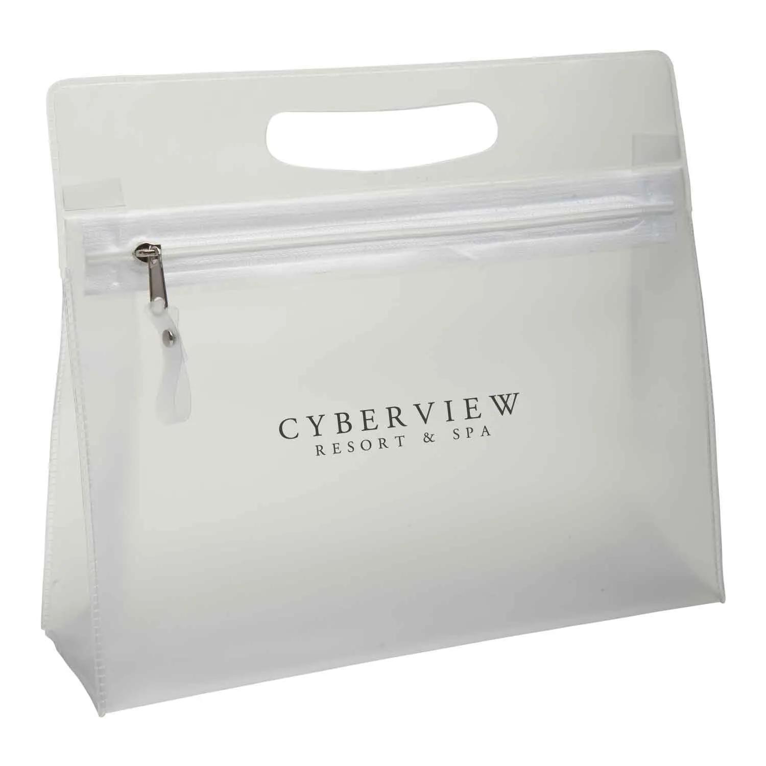 Vanity Bag Clear PVC Sandblasted - 9.5 x 8.1 in - product view 11