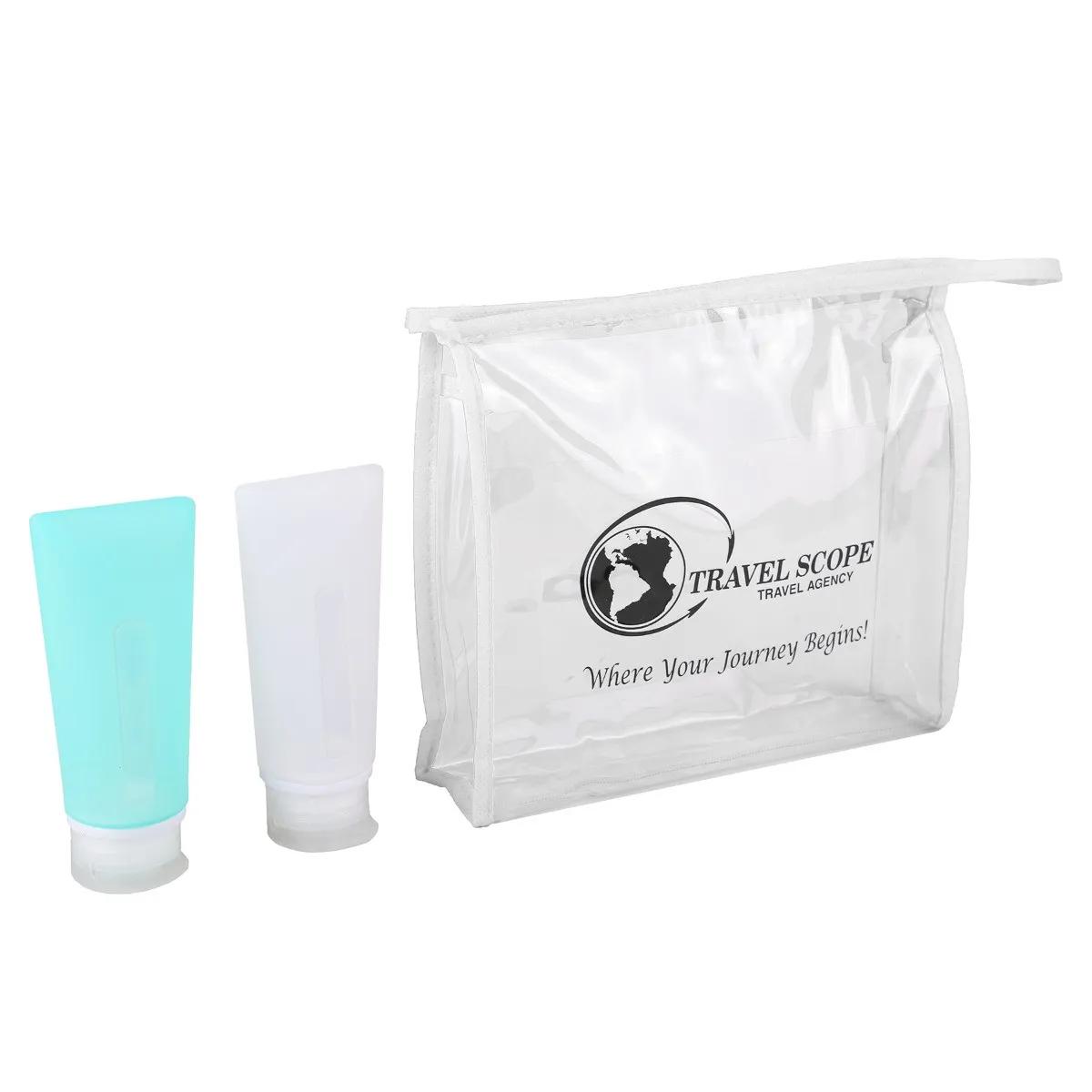 Travel Bottle Set Silicone TSA Compliant - 3 oz (2 Pack)