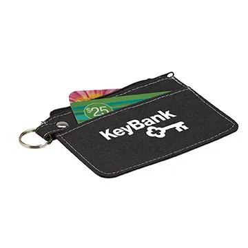 Card Wallet Heathered with Zippered Compartment - 4.88 x 3.63 in - product view 2