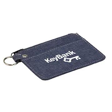 Card Wallet Heathered with Zippered Compartment - 4.88 x 3.63 in - product view 3