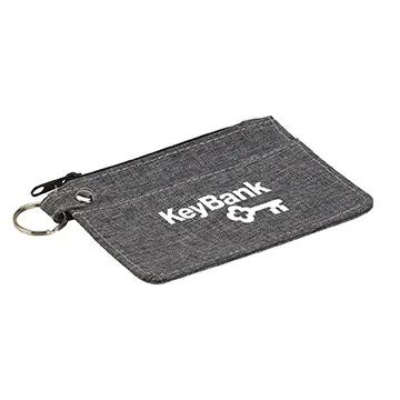 Card Wallet Heathered with Zippered Compartment - 4.88 x 3.63 in - product view 5