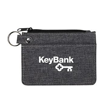 Card Wallet Heathered with Zippered Compartment - 4.88 x 3.63 in - product view 7