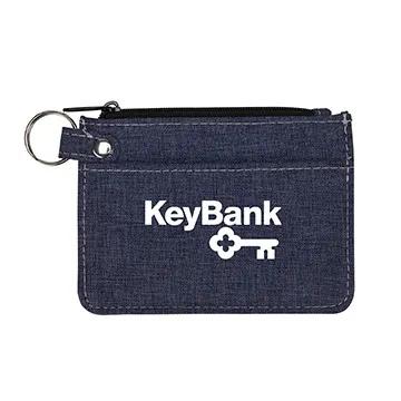 Card Wallet Heathered with Zippered Compartment - 4.88 x 3.63 in - product view 8