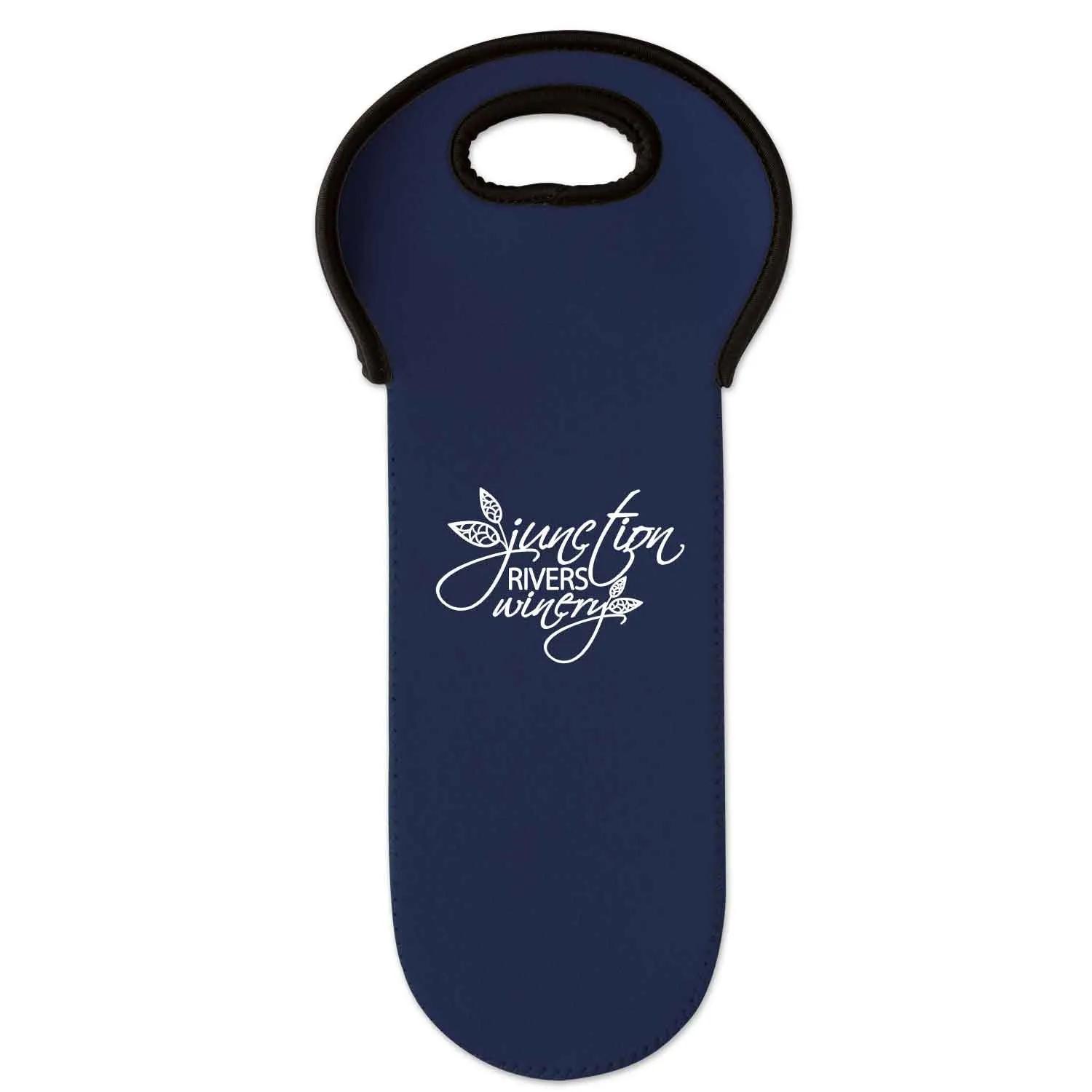 Neoprene Wine Bottle Holder with Handle - 14 x 6 in - product view 2
