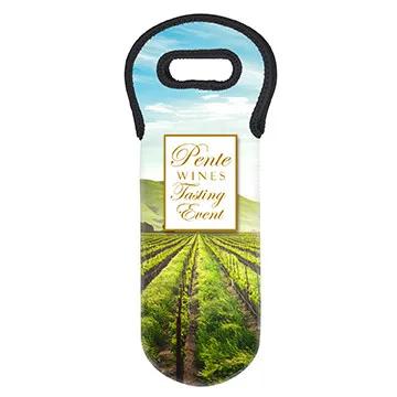 Neoprene Wine Bottle Holder Sublimated - 14 x 6 in - product view 2