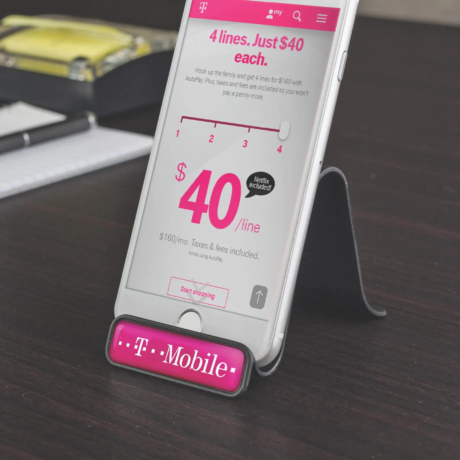 Phone Stand Wave Design with Pen Holders - 3 x 2 in