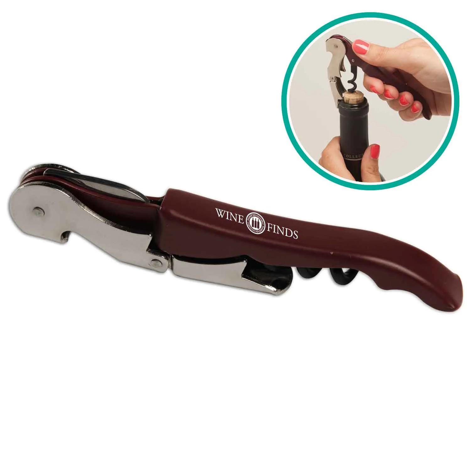 Wine Opener Waiter's Stainless Steel Double Hinge - product view 4