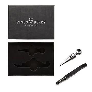 Wine Opener Gift Set 2-Piece with Black Box