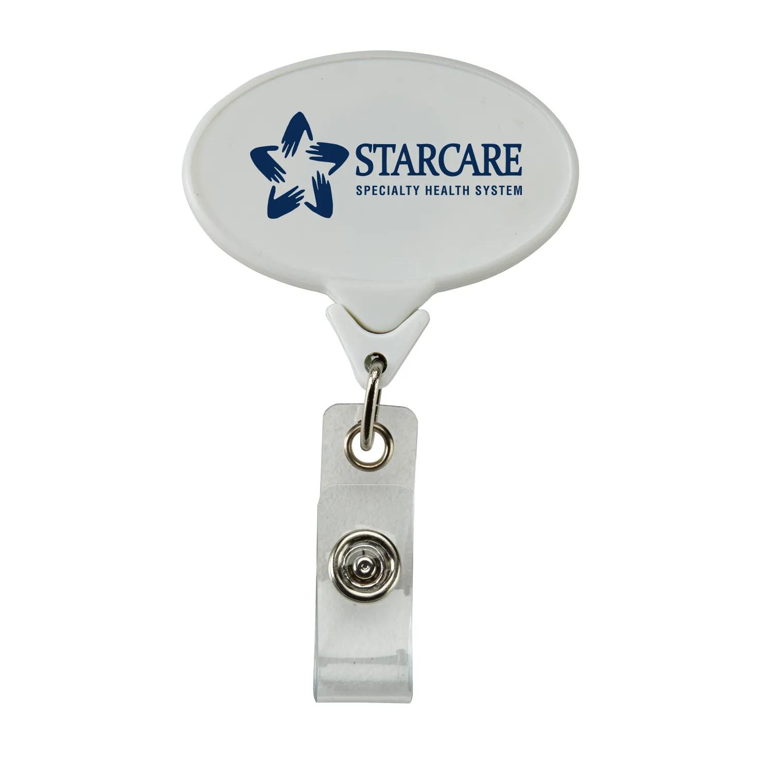 Badge Reel Oval with Alligator Clip Rotating - 30 in