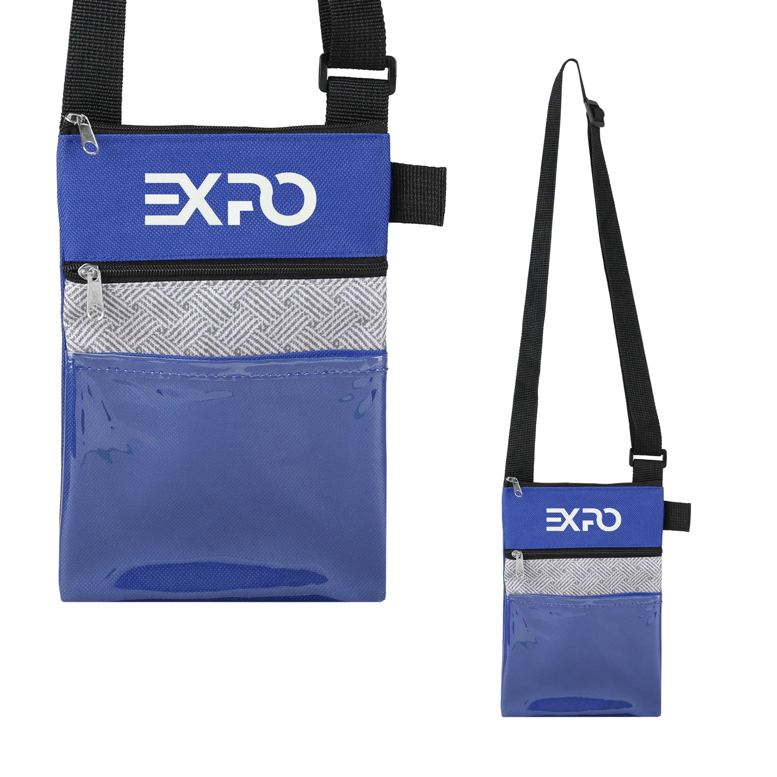 Badge Holder Neck Wallet rPET Tradeshow Zippered - 5.5 in - product view 3