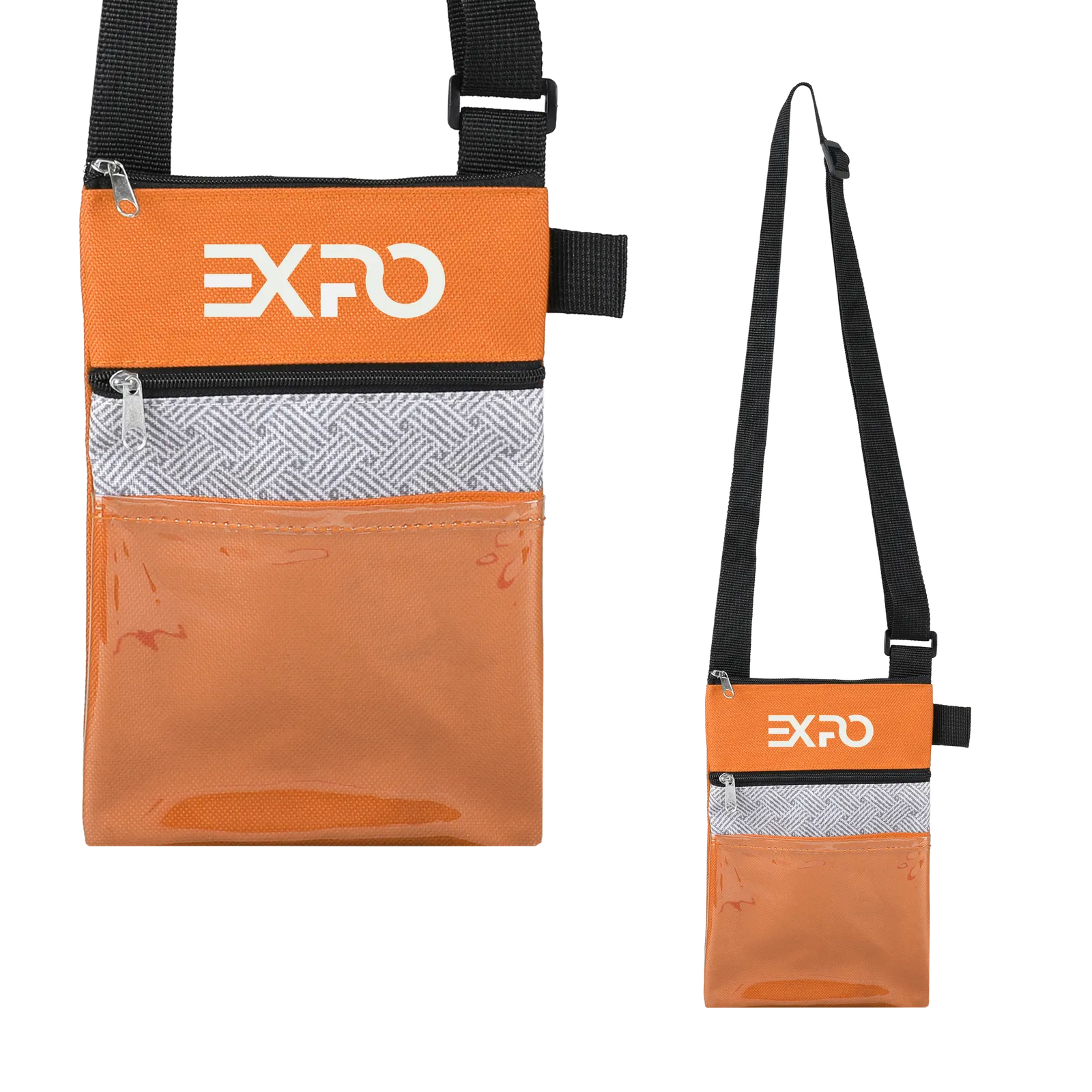 Badge Holder Neck Wallet rPET Tradeshow Zippered - 5.5 in - product view 5