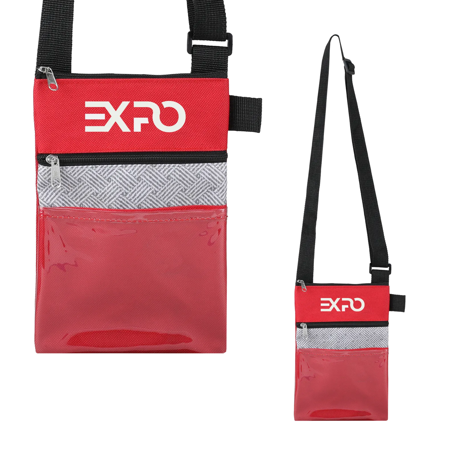 Badge Holder Neck Wallet rPET Tradeshow Zippered - 5.5 in - product view 6