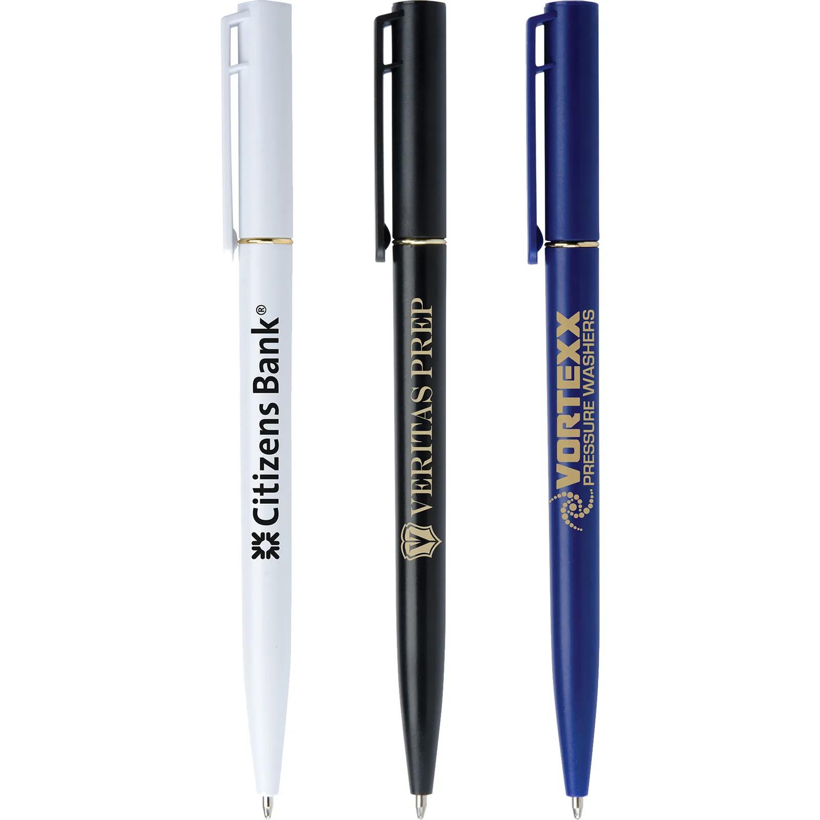 Pen Twist Action Plastic with Gold Accents - 5.25 in