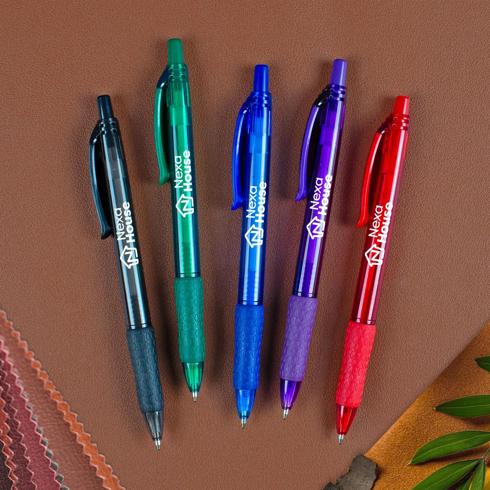 Pen Translucent Ergonomic Grip with Hybrid Ink - 5.7 in