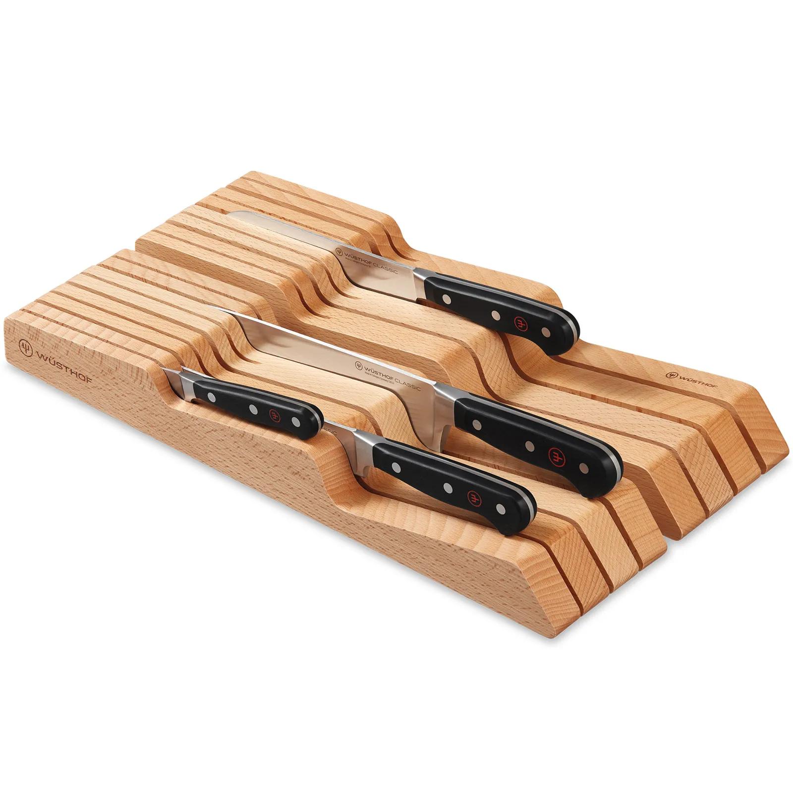 Wusthof Large In-Drawer Knife Tray Wood - 8.5 x 17 x 2 in