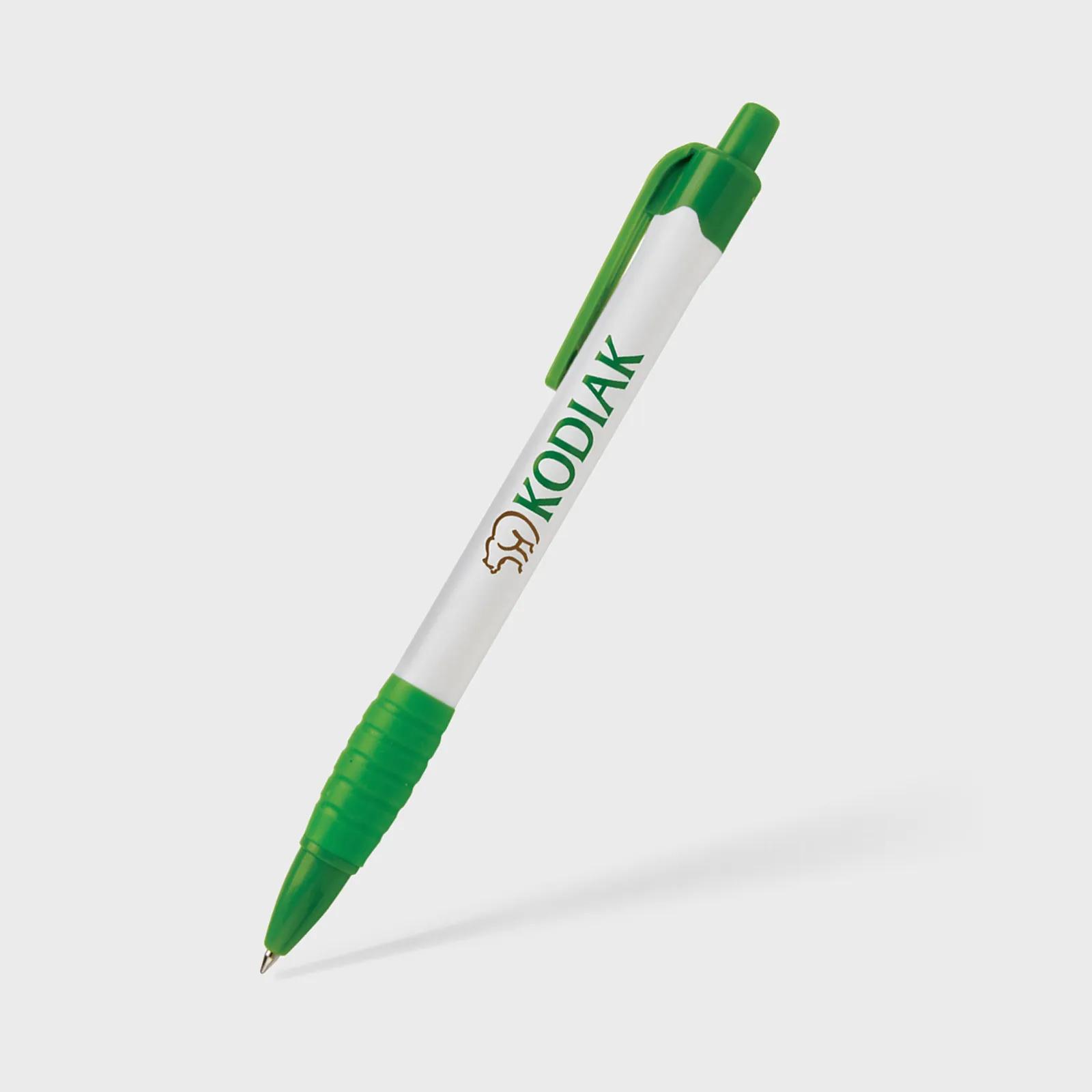 Pen Click Action White Barrel Ribbed Grip - 5.5 in - product view 3