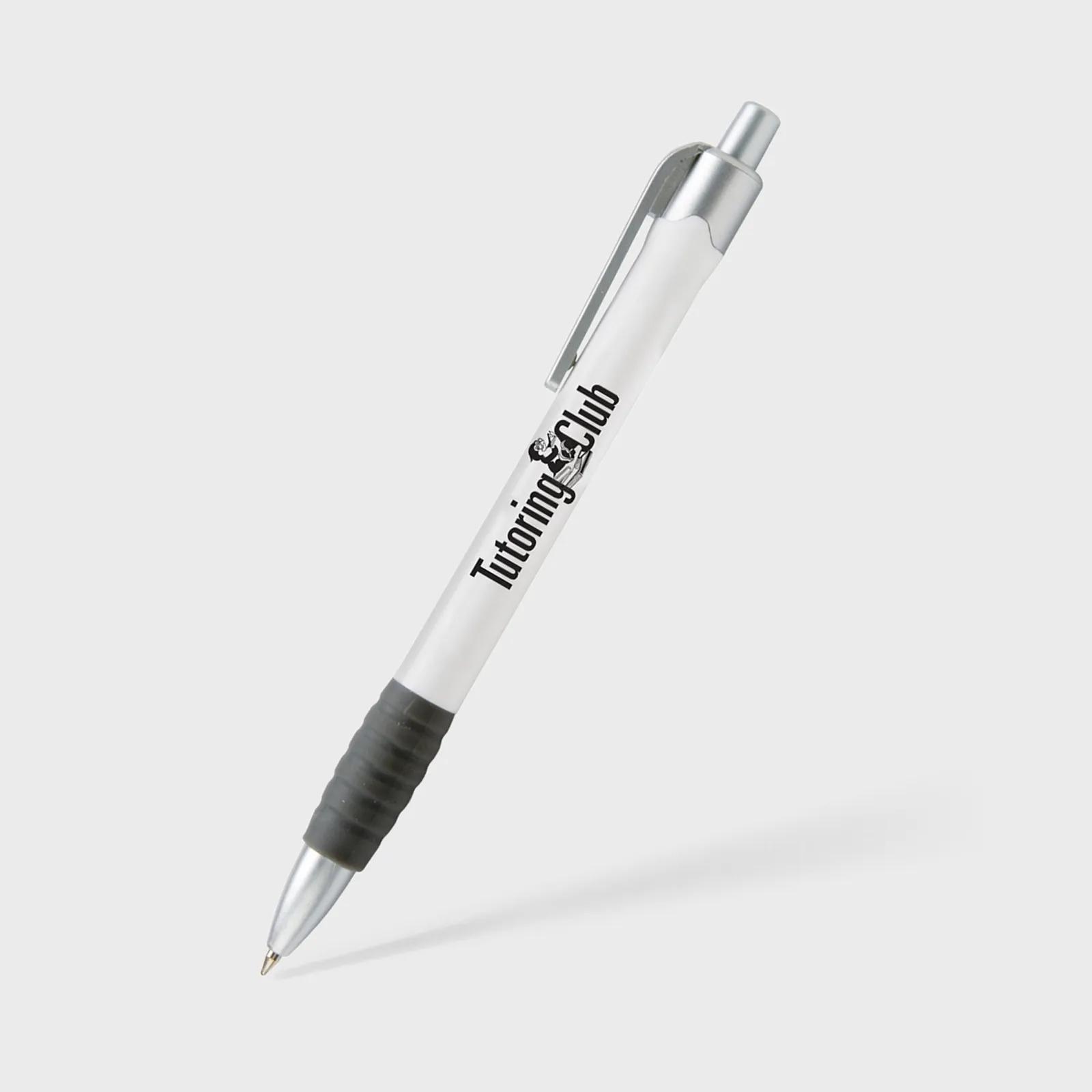 Pen Click Action White Barrel Ribbed Grip - 5.5 in - product view 5