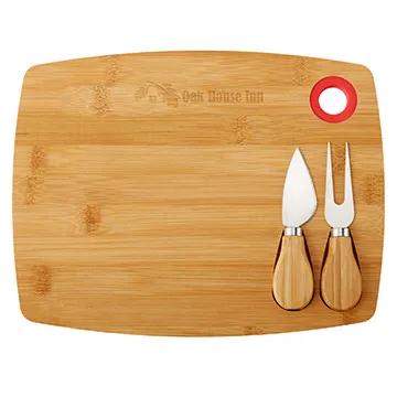 Bamboo Cheese Board Set with Magnetic Tools - 3 Piece - product view 9