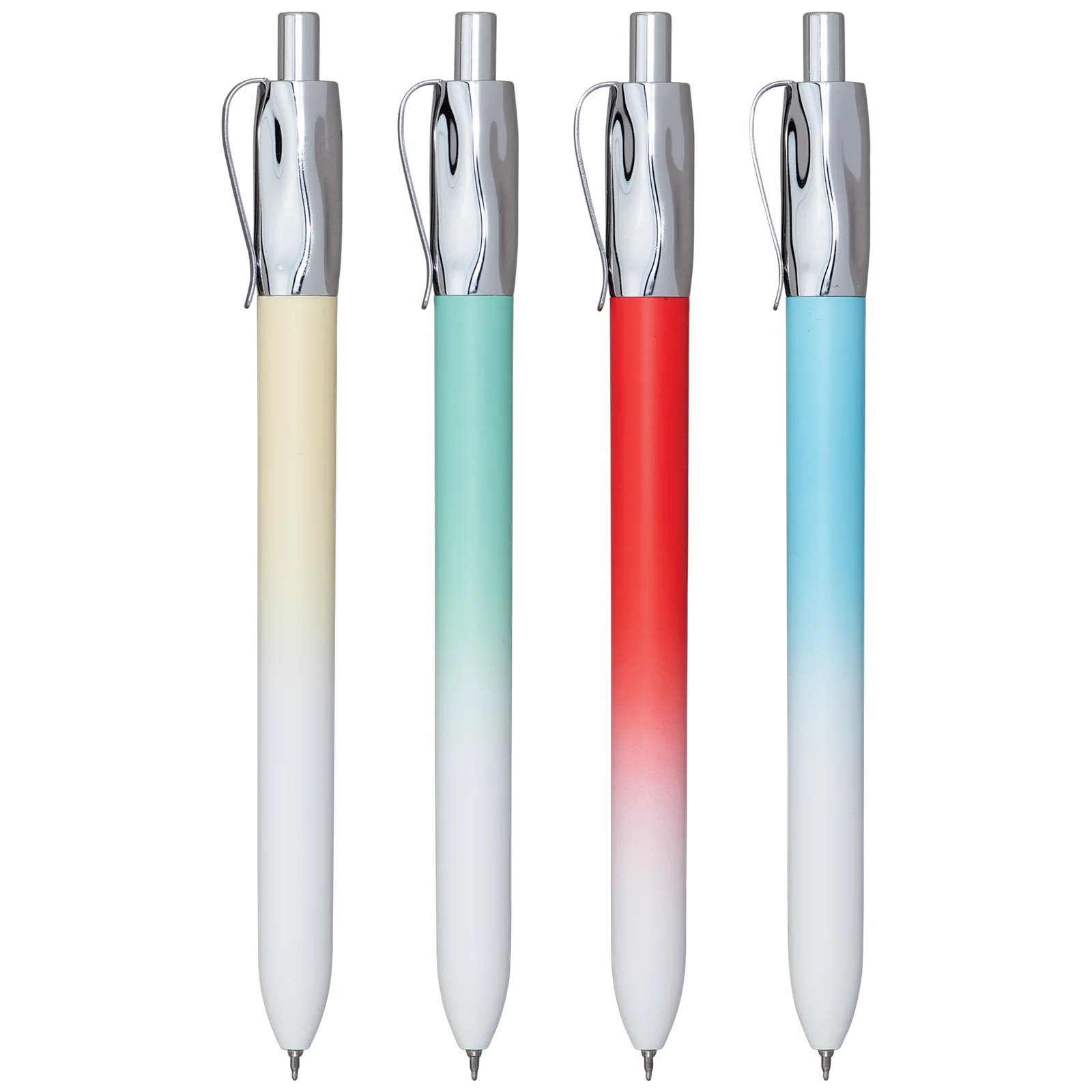 Gel Pen Chrome Ombre Barrel Metal Clip - 5.7 in - blank view 6