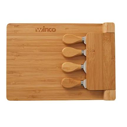 Bamboo Cheese Board Set Magnetic Flip-Up - 5 Piece - product view 4