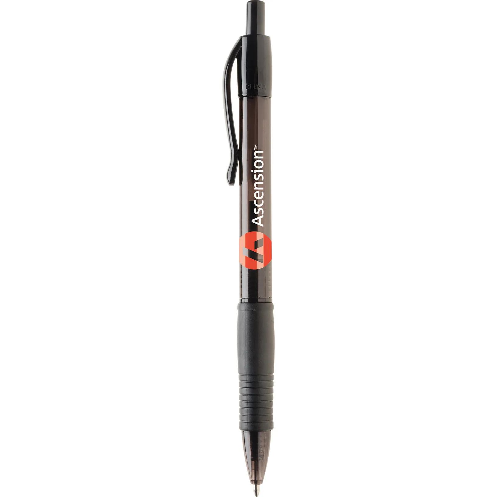 Pen with Translucent Barrel and Comfort Grip - product view 2