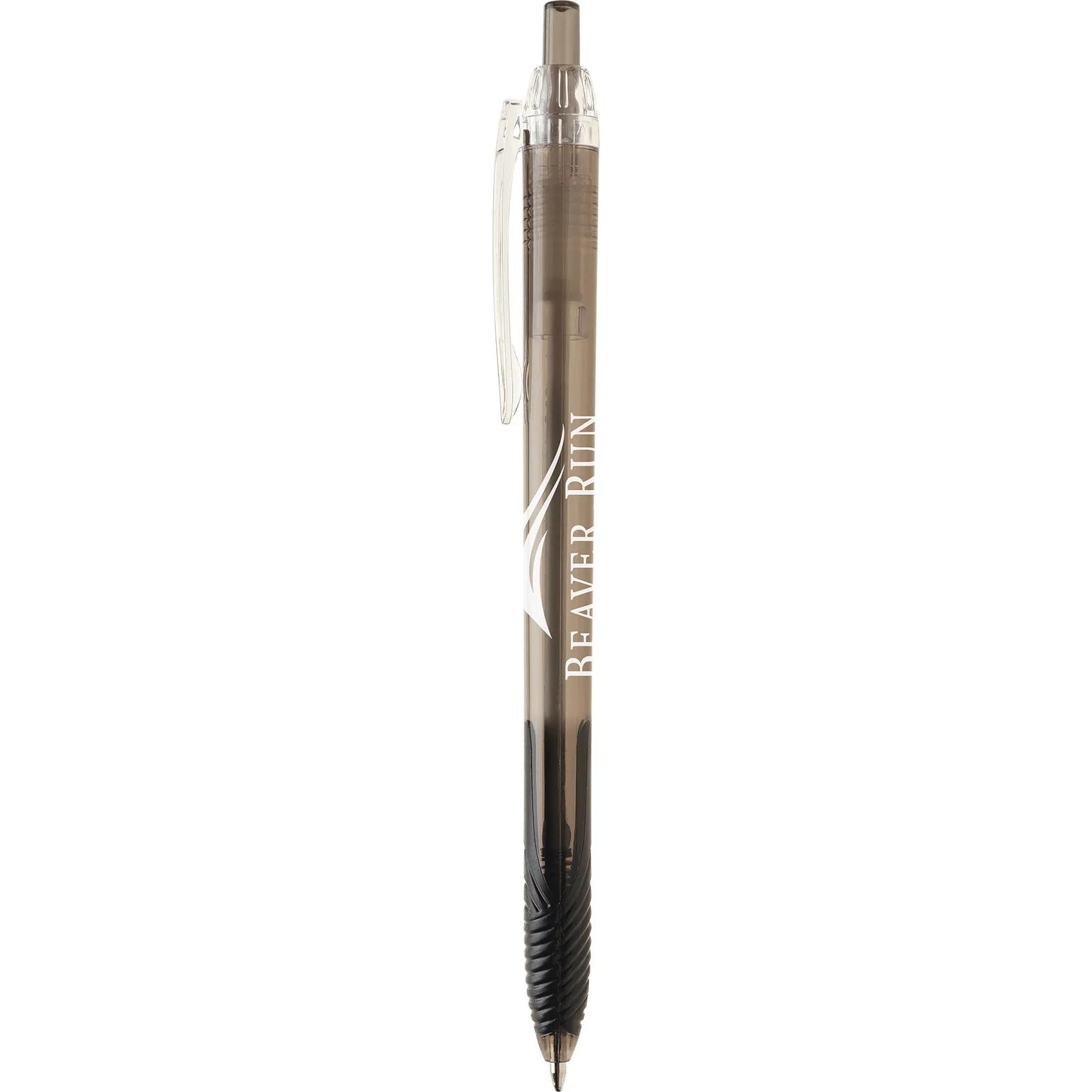 Pen Translucent with Matching Ribbed Grip - product view 4